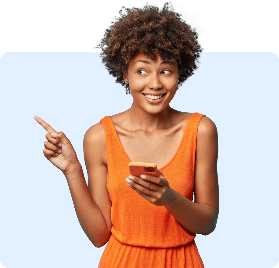 Dziewczyna wskazująca