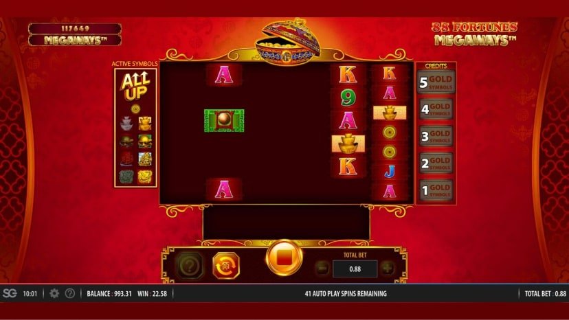 Wygrana na 88 fortun Megaways