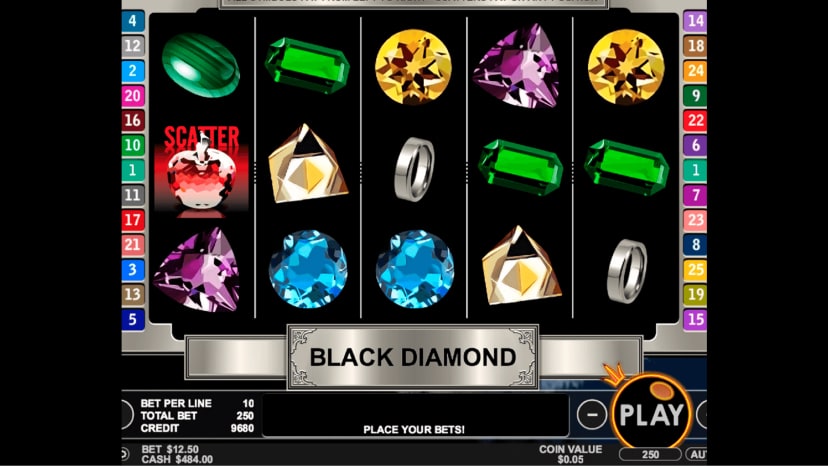 Rozgrywka na slocie Black Diamond