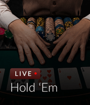 Krupier Texas Hold ' em na żywo