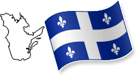 Flaga i mapa Quebéc