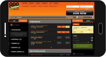 888 Sport zrzut ekranu na urządzeniu z Androidem