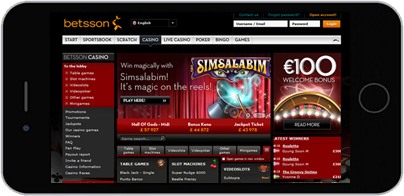Zrzut ekranu Betsson na iPhone