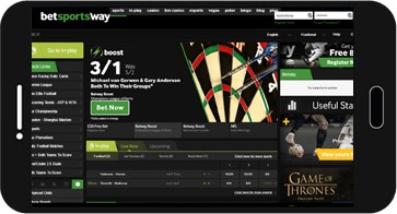 Zrzut ekranu Betway Sports na urządzeniu z Androidem