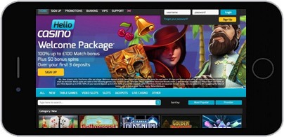 Hello Casino zrzut ekranu na urządzeniu iPhone