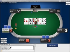 Podgląd widoku stołu pokerowego