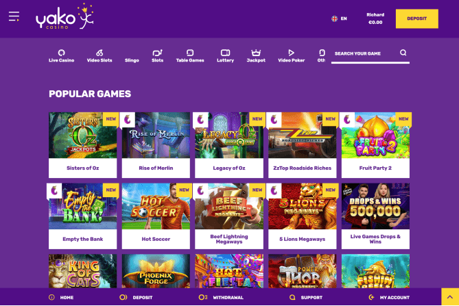 Yako Casino gameplay